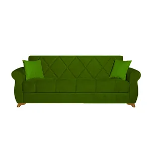 JASMINE SOFABED SOFT13 GREEN MODERN SOFABED FOR LIVING ROOM SOFAS STORAGE CUSHION LUXURYホーム家具