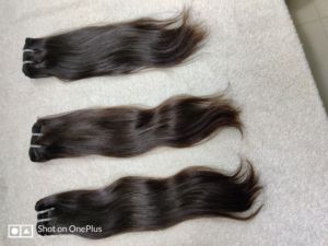 Extensiones de cabello indio recto virgen alineado con cutícula de grado 10A Natural, estilo de onda corporal Remy, tejido de cabello de trama Doble - Product Image 5