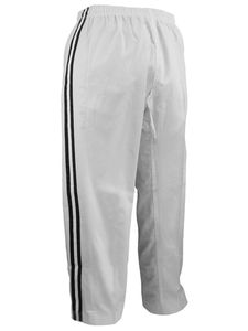 Uniforme de Taekwondo Gi blanc et noir en coton/polyester respirant, durable et ajusté pour les arts martiaux - Product Image 5