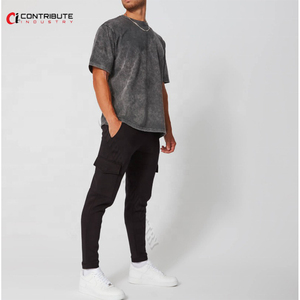 Personnalisé hommes Lavage À L'acide T-shirt Offre Spéciale produit - Product Image 4