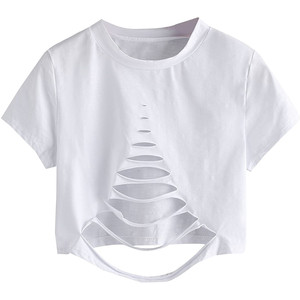 Quick Dry Women Cropped Fitness Yoga Wear Sports Running Workout Clothes Short Sleeve Yoga T Shirt For Women - Product Image 1