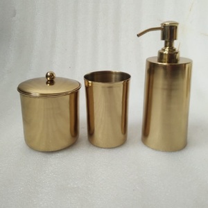 Hot Design Brass/Steel Metal <b>Canister</b> Bath Accessory for Bathroom <b>Sets</b> - Product Image 5