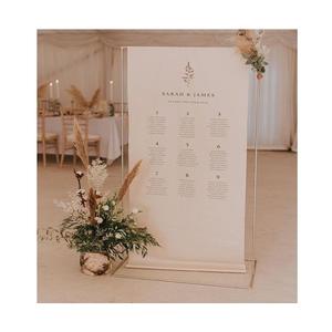 Soporte de bienvenida de metal dorado a granel, tamaño y forma personalizados, soporte de bienvenida para uso en bodas y fiestas de cumpleaños - Product Image 5