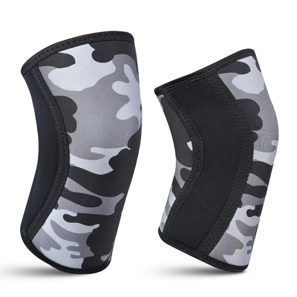 Camo fitness athletics weightlifting 7mm powerlifting knee sleeves