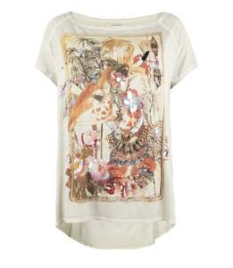 Camiseta de manga corta con cuello redondo para mujer, Camiseta 100% de algodón con diseño personalizado y estampado Floral - Product Image 5