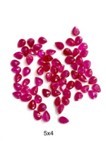 Pierre précieuse naturelle rubis rouge 5x4mm, taille coussin facettée, qualité AAA+, certifiée IGI, traitée thermiquement, pour la fabrication de bijoux, pierre libre, effet de couleur changeante