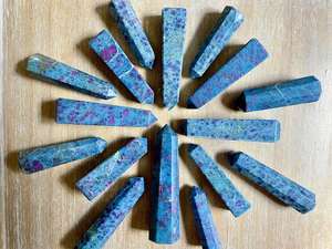 Torre de gemas de rubí y cianita, cristal NATURAL para meditación y curación, torre de cristales curativos, venta al por mayor - Product Image 3