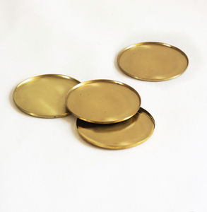 Dessous de verre en métal en laiton brillant le plus vendu ne glisse pas de tapis de Table pour la décoration intérieure mariage noël ou cadeau - Product Image 2