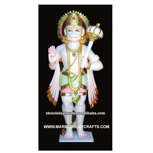 Standing Lord Hanuman Marble <b>Statue</b> - Product Image 1
