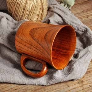 Tasse en bois écologique faite à la main artisanat naturel Styles de corne d'animaux nautiques Technique polie pour fête Festival pour la bière - Product Image 2