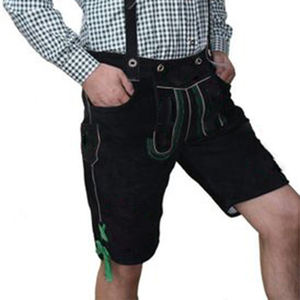 Short Lederhosen solide le plus vendu avec broderie personnalisée et coupe-vent pour le logo personnalisé de style bavarois pour hommes - Product Image 3