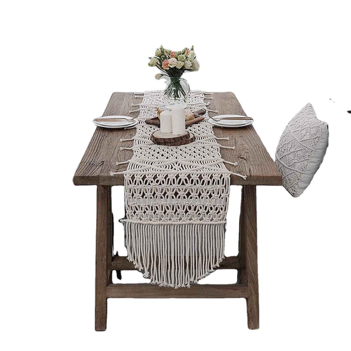 Высококачественная скатерть для макраме ручной работы из Индии