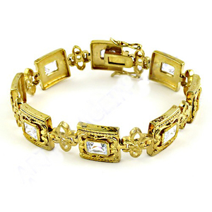 Hot Trendy CZ Tennis Bracelet Gold Plated 925 Silver <b>Fine</b> Chain & Link Bracelets for Party Wedding or Gift - Product Image 3