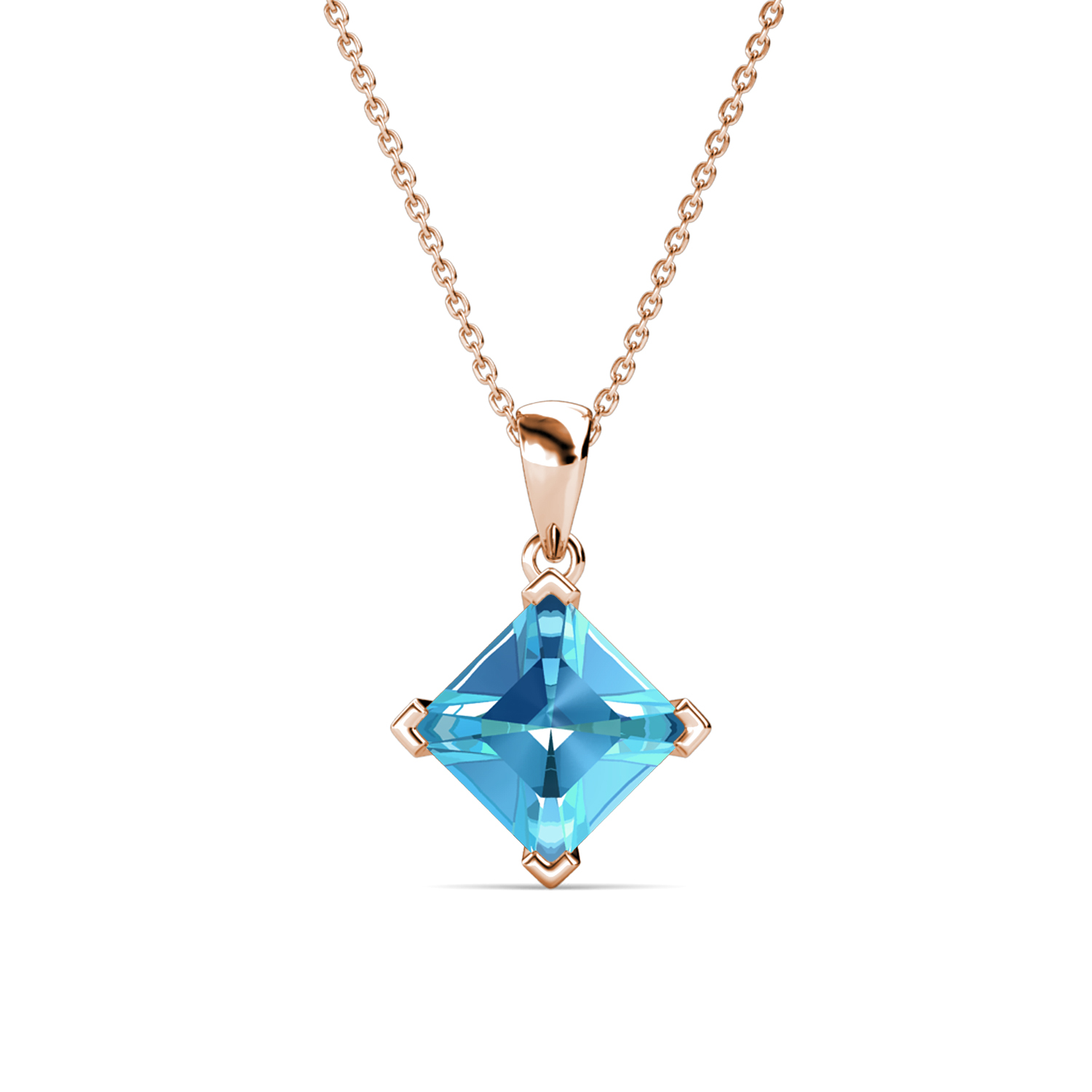 Brass With 18k Rose Gold Plated Luxury Brand Necklace - 202