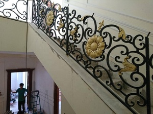 Treppen geländer Grill Schmiedeeisen Innen balkon Geländer Eisen, Stahl 3D Modell Design Nguyen Phong Handlauf 10 Meter auf Bestellung - Product Image 6