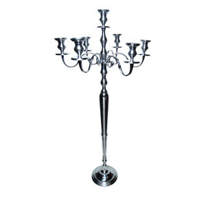 7 Arms Cast Aluminum Candelabra Nickle Plated Wedding Decorative <b>Candle</b> Stand <b>Cheap</b> Aluminum Large <b>Candle</b> Holder for Sale - Product Image 4