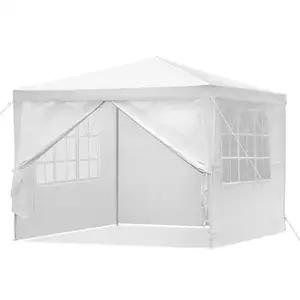 Instahut 3X3M Outdoor Pesta Pernikahan Tenda Lipat Gazebo Canopy dengan Dinding