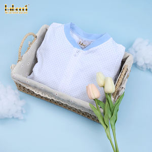 Conjunto de Lujo Babeeni Blue Dot para Bebés Niños, OEM ODM, Bordado Hecho a Mano Personalizado, Cierre de Botones, Tejido de Invierno BB2423 - Product Image 5
