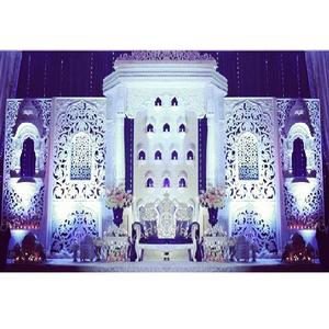 ธีมสีขาวเวทีต้อนรับแกรนด์เอเชียสีขาวแนวเวทีแต่งงานและฉากหลังเอเชียจัดงานแต่งงานบอลลีวูด Mandaps และขั้นตอน - Product Image 1