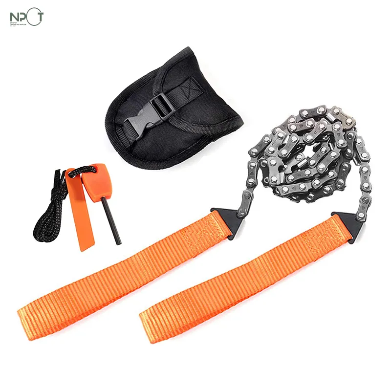Pocket Chainsaw Camping Hand Saw with 48 Bi-Directional Teeth chain saw Best Compact Handheld Emergency Outdoor Survival Tool
