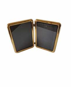 Rectangle Forme Or Couleur Brillant Poli Métal Verre Cadre Photo Noir Et Or Design Élégant Mur Décor De L'Inde - Product Image 1