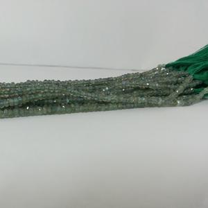 3mm 4mm Naturel Vert Labradorite Pierre Faceted Rondelle Gemstone Collier Perles Strand Online Regular Bulk Supplier Authentique AAA - Product Image 3