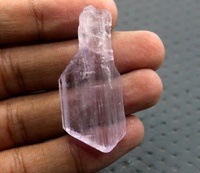 Pierre précieuse naturelle de qualité AAA, Kunzite rose brute, 19x45mm, effet optique étoilé, certifiée par un tiers, vente en gros pour la fabrication de bijoux
