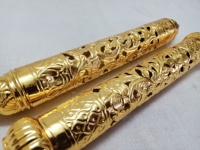 Tubes de défilement royal gravés en métal, pièces sur mesure, pour défilement d'invitation de mariage, en or, 20 pièces