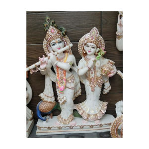 Estatua de mármol indio Radha Krishna Jugal Jodi God, muy exclusiva - Product Image 1