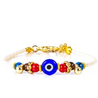 Bracelet de pierres naturelles, perles de sable, mauvais œil