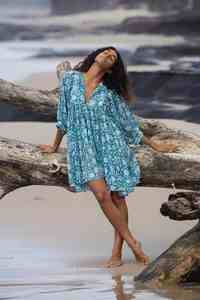 Vestido de manga de globo de alta calidad para mujer, ropa elegante Sexy, holgada, con cuello vuelto y cintura alta, venta al por mayor, primavera 2022 - Product Image 2