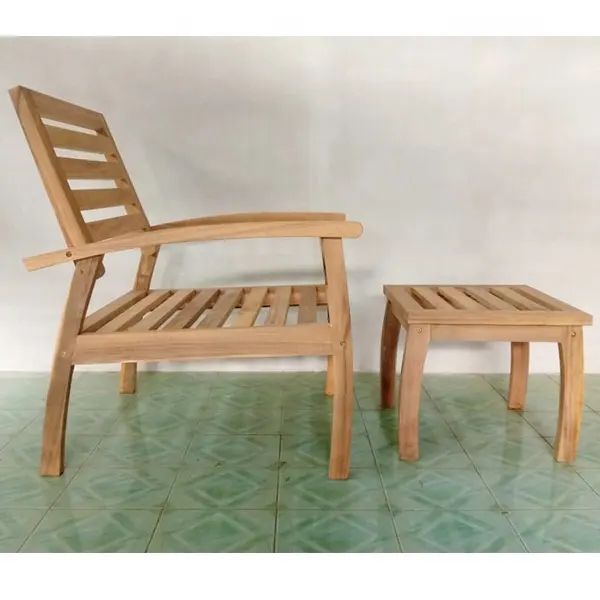 Conjunto de sillas de Acacia de madera para jardín, conjunto de muebles de Acacia de alta calidad para exteriores, sin montar, KD 6