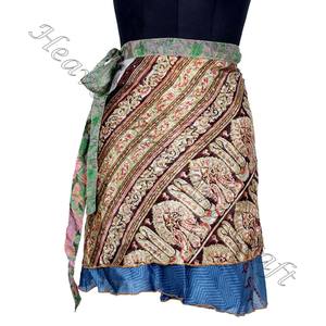 Mini jupe/robe magique trapèze Vintage de haute qualité, en soie, différents façons de porter,, livraison gratuite - Product Image 4