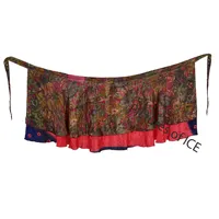 Индийская двухслойная разноцветная шелковая юбка с запахом, повседневная одежда, Мини-Юбка Для Женщин, летняя одежда