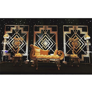 Top cadres arrière de scène de mariage canadien beau décor de scène de réception de mariage asiatique USA panneaux/cadres de scène de mariage américain - Product Image 1