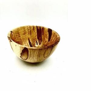 Cuenco para mascotas de madera de mango redondeado ecológico con diseño clásico Uso de alimentos de PC de cobre para comedor de Fido - Product Image 1