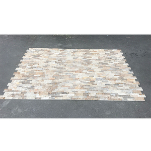 Travertine สีเบจแยกหน้าบัญชีแยกประเภทซ้อนผนังในผนังหินธรรมชาติ - Product Image 1
