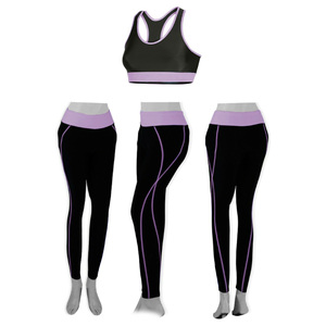 Ladies Woman's <b>Base</b> <b>Layer</b> <b>Compression</b> Sports Bra Top Yoga Gym Leggings Set Breathable Plus Size Women's Sets from Pakistan - Product Image 5