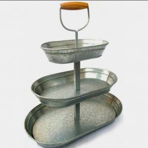 ถาดวางเค้กโลหะกัลวาไนซ์แบบคลาสสิกสำหรับบ้านโรงแรมร้านอาหารขายส่ง - Product Image 4