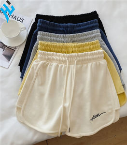 Pantalones cortos de algodón con letras bordadas para mujer, Shorts para correr, Stock personalizado, para playa, verano, venta al por mayor - Product Image 2