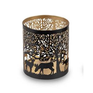 Bougeoirs personnalisés en métal sculpté à la main avec forme ronde, 10 pièces - Product Image 2