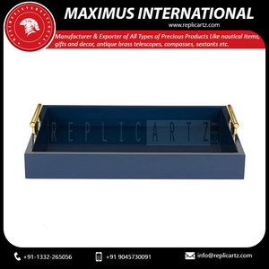 Asas para bandejas de servir de madera |   Organizador de Mesa de Centro Multifuncional de Diseño Art Deco, Decoración Elegante para el Hogar y la Comedor - Product Image 2