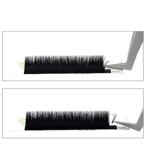 Pinzas para extensiones de pestañas con punta de fibra de plata personalizadas, pinzas para pestañas de acero inoxidable de alta precisión para artistas, herramientas de maquillaje - Product Image 5