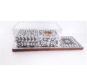 Bandeja de perlas madre con caja de MDF, producto clásico, producto supermercado, servicio de productos para el hogar, Hotel y restaurante - Product Image 2