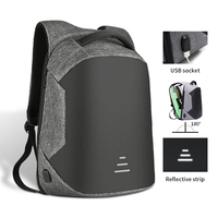 Sac à dos avec chargeur USB, Anti-vol, pour ordinateur portable intelligent, grande capacité, multifonction, Nylon, rose, doux, mode, noir, étanche