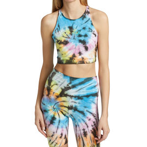 Servicio OEM Mujeres Nuevo diseño personalizado y color Último estilo Tie Dye Print Casual Wear Sports Bra - Product Image 3