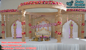 Mariage Gujrati traditionnel Sankheda Mandap mariage artisanat en bois Sankheda Mandap dernier concepteur de mariage en bois Mandap USA - Product Image 2