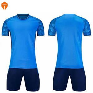 Uniforme de Fútbol para Equipos Deportivos Tropic Edge, Unisex, para Adultos, en Poliéster de Secado Rápido, Color Azul, Personalizable con su Logotipo - Product Image 2