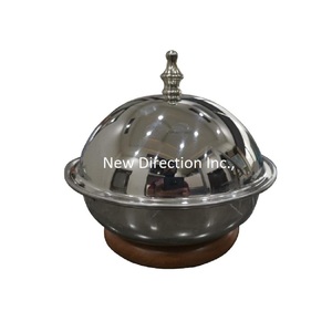 Pot de service décoratif gravé à la main pour l'utilisation de restaurant d'hôtel Casseroles isolées en acier inoxydable Pot de service - Product Image 1