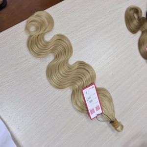 100% cheveux humains Remy vierge brésilienne pointe serrée queue de cheval Extensions en vrac de cheveux 6 ''à 30'' Yaki cheveux tissage Machine Double trame - Product Image 5